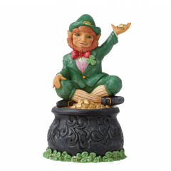 LEPRECHAUN ON POT OF GOLD BY JIM SHORE